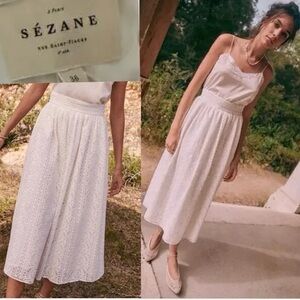 NWOT Sezane Euginie skirt ecru size US 4/FR 36/Small